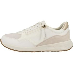 Geox D BULMYA B Sneakers voor dames, gebroken wit, 40 EU, off-white, 40 EU