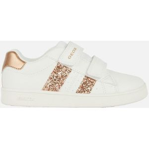 GEOX - Eclyper - Sneakers - Wit/Gold - Polyurethaan - Klittenband