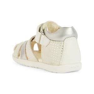 Geox Meisjes B Macchia Gir sandaal, Off White Lt Silver, 25 EU