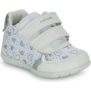 Geox B Elthan Girl B Sneakers voor babymeisjes, Wit-zilver., 22 EU