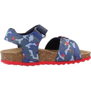 GEOX - B SANDAL CHALKI BOY - Blauw - Corcho - Kindersandalen