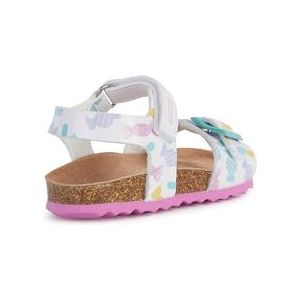 Geox Baby meisje B Chalki Girl sandaal, Wit Multicolor, 24 EU
