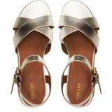 Geox - Ischia Corda - Dames Sleehakken - Donker Nude - Suèdeleer