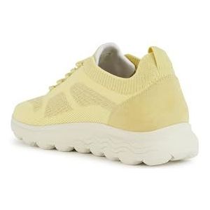 Geox D SPHERICA A Sneakers voor dames, LT Yellow, 36 EU, geel, 36 EU