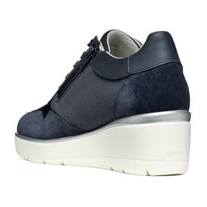 Geox Dames D ILDE A Platform, DK Jeans/Navy, 42 EU, Dk Jeans Navy, 42 EU