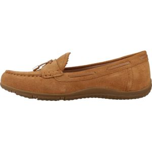 Ademende loafers Vega Moc GEOX. Leer materiaal. Maten 37. Kastanje kleur