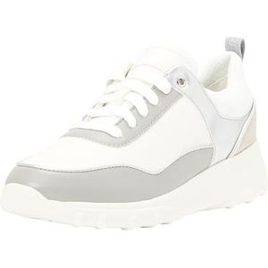 Geox D ALLENIEE B Sneakers voor dames, LT Grey/Optic White, 40 EU, Lt Grey Optic White, 40 EU