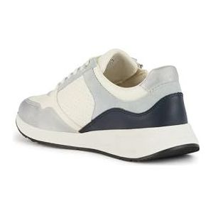 Geox D BULMYA B Sneakers voor dames, wit/LT Blue, 37 EU, Wit Lt Blauw, 37 EU