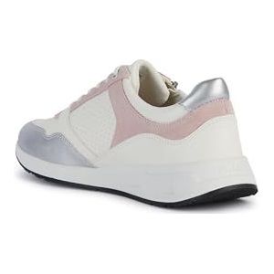 Geox D BULMYA B Sneakers voor dames, wit/LT Rose, 39 EU, Witte Lt Rose, 39 EU