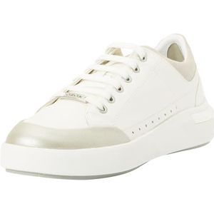 Geox D DALYLA A Sneakers voor dames, wit/LT Grey, 36 EU, Wit Lt Grey, 36 EU