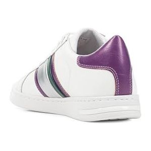 Geox D Jaysen E Sneakers voor dames, wit/paars, 36 EU, wit paars., 36 EU