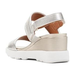 Geox Dames D SPHERICA EC6 A Wedge Sandal, LT Gold, 39 EU, Lt Gold, 39 EU