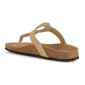 Geox D BRIONIA D Platte damessandalen, LT Sand, 38 EU, Lt Sand, 38 EU