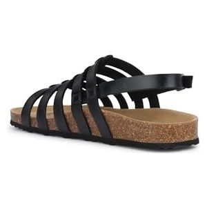 Geox D BRIONIA F Platte damessandalen, zwart, 35 EU, zwart, 35 EU