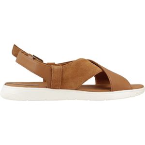 Geox - D Dandra B - Damessandalen - Cognac - Sleehak