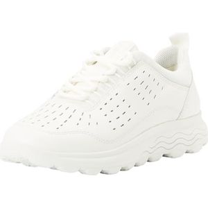 Geox D SPHERICA D Sneakers voor dames, wit, 38 EU, wit, 38 EU