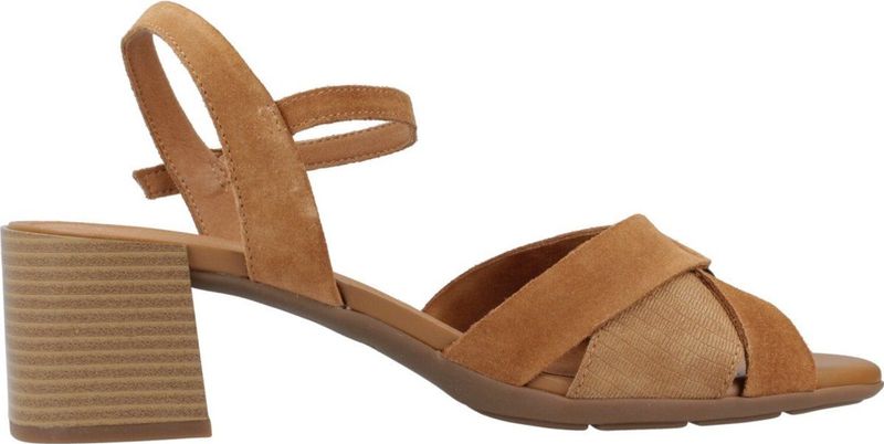 Geox Dames D New MarYKARMEN B Heeled Sandal, Cognac, 37 EU, cognac, 37 EU