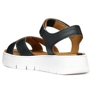 Geox Dames D DANDRA 40 C Wedge Sandaal, zwart, 38 EU, zwart, 38 EU