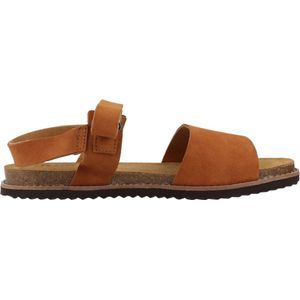 Geox - Leuca Flat Sandalen - Bruin - Suède Leer - Ademend - Anatomische Zool