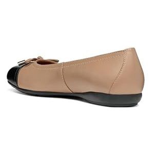 Geox Dames D ANNYTAH D Ballet Flat, Nude/Black, 35 EU, Nude Black, 35 EU