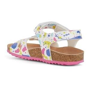 Geox Meisje J Adriel Girl C Sandalen, Fuchsia Wit, 24 EU