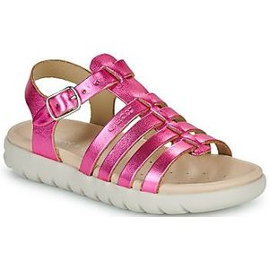 Geox - Soleima - Sandalen - Fuchsia - Leer/Synthetisch - Gespsluiting