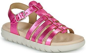 Geox - Soleima - Sandalen - Fuchsia - Leer/Synthetisch - Gespsluiting