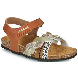 Geox J Adriel Girl B Sandalen voor meisjes, Cognac Platinum, 26 EU