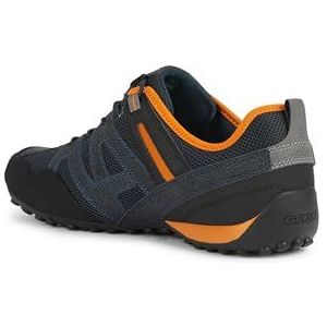 Geox Uomo Snake C Sneakers voor heren, marineblauw/oranje, 40 EU, Navy Oranje, 40 EU