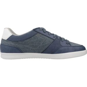 Geox - Walee Sneakers - Blauw - Heren - Leer