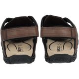 GEOX - STRADA - Sandalen - Donkerbruin - Gewaxt Lederlook