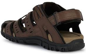 Geox UOMO SANDAL STRADA C Sandale, Sommerschuh, Klettschuh, Outdoorsandale, mit Lederfußbett