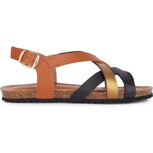 GEOX - Chilene - Sandalen - Kastanje Kleur - Plastic Materiaal