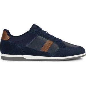 Geox U Renan A Sneakers voor heren, marineblauw/LT Brown, 41 EU, Navy Lt Brown, 41 EU