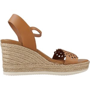 Geox - Ponza A - Espadrilles - Cognac - Hakhoogte 8,5 cm