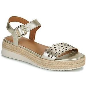 Sandalen met sleehak Eolie GEOX. Leer materiaal. Maten 39. Goudkleur kleur