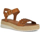 Geox Dames D Eolie A Wedge Sandal, Cognac, 38 EU, cognac, 38 EU