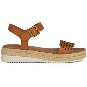 Geox - D Eolie A - Sandalen - Cognac - Ademend vermogen