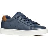 Nashik - Sneakers - Marineblauw - Gewaxt Leer en Canvas