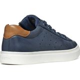 Nashik - Sneakers - Marineblauw - Gewaxt Leer en Canvas