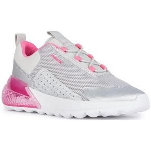 Geox J Activart Illuminus Sneakers voor meisjes, Silver Fluo Fuchsia, 28 EU