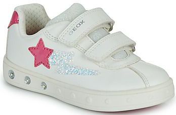 Geox - J Skylin Girl A - Sneakers - Wit Fuchsia - 30 EU