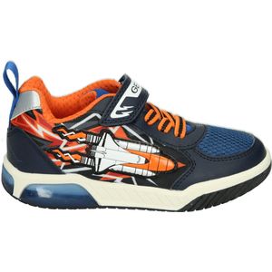 Geox J INEK Boy B Sneakers, marineblauw/oranje, 30 EU, Navy Oranje, 30 EU