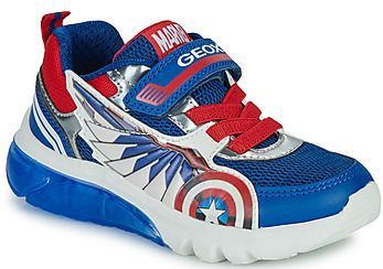 Ademende sneakers met LED Ciberdron x Captain Amer GEOX. Polyurethaan materiaal. Maten 35. Blauw kleur
