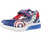 Geox - J CIBERDRON - Sneaker - Blauw/Rood - Ademend