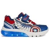 Geox - J CIBERDRON - Sneaker - Blauw/Rood - Ademend