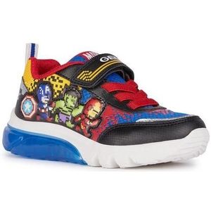GEOX - Ciberdron - Sneakers - Zwart/Blauw - Polyurethaan