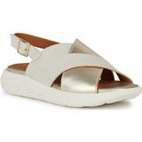Geox - D Spherica EC5 - Sandalen - Beige - Leer - Ademend - Verstelbare Bandjes