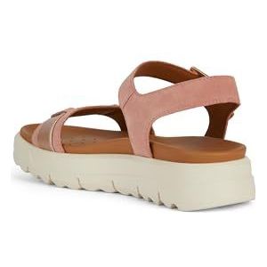 Geox, Schoenen, Dames, Roze, 39 EU, Comfortabele platte sandalen voor vrouwen