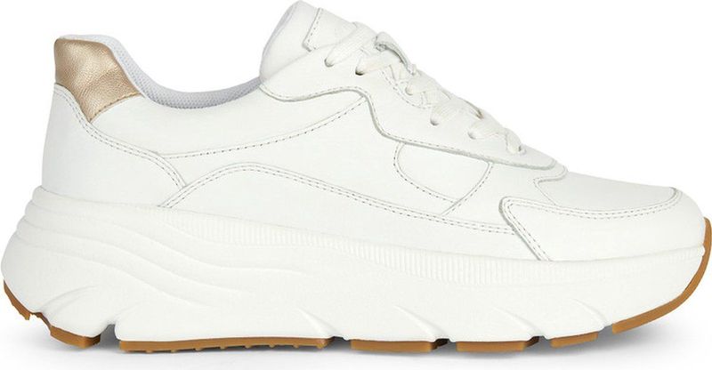 Geox D Diamanta B platform voor meisjes, Wit Lt Goud